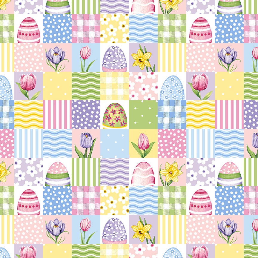 Hoppy Hunting Patchwork Fabric - By the yard