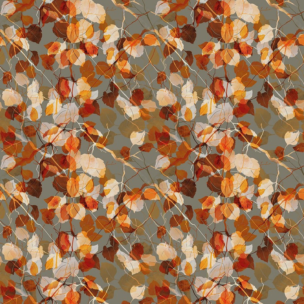 Reflections of Autumn Multi Branches Fabric - By the yard