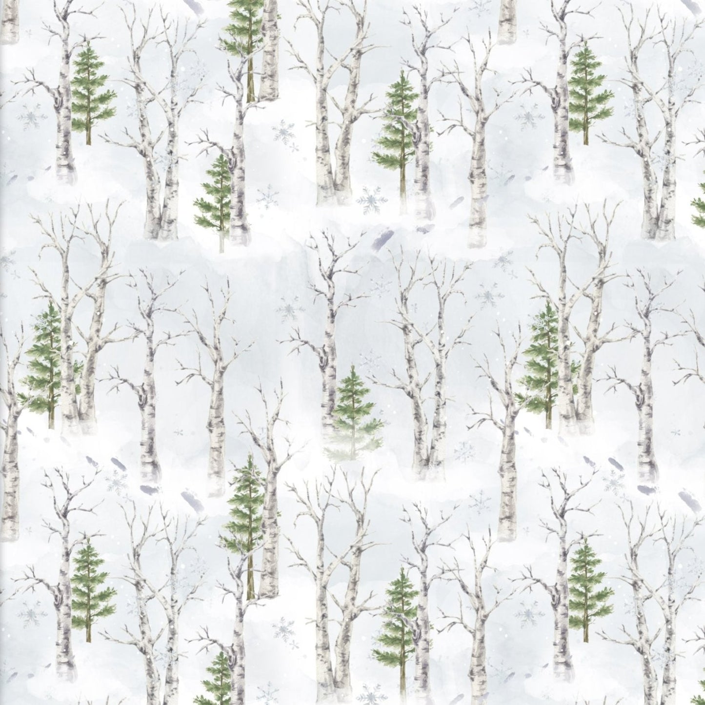 Snowflake Lodge Winter Woods Fabric - By the yard