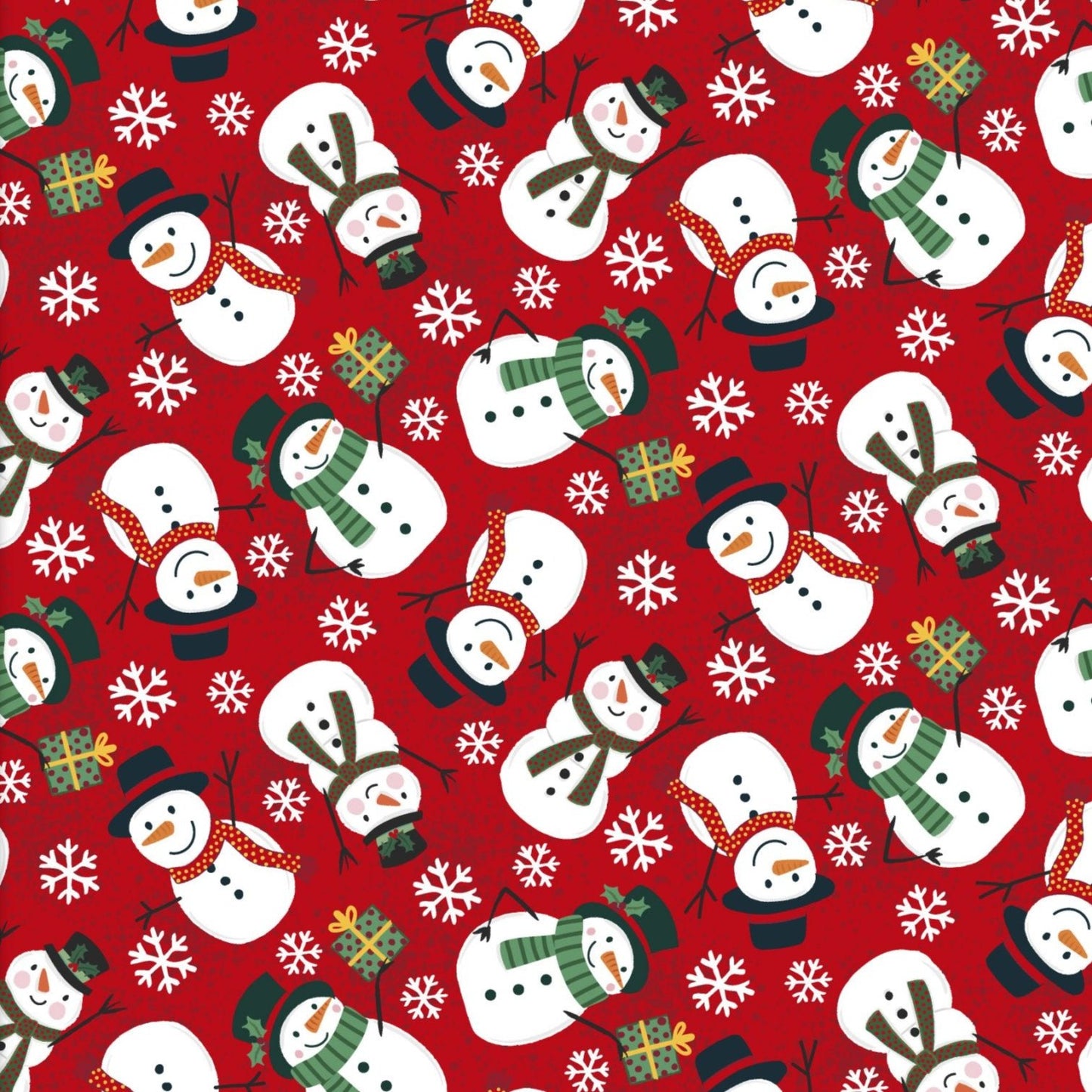 Be Merry Snowman Toss Fabric - By the yard