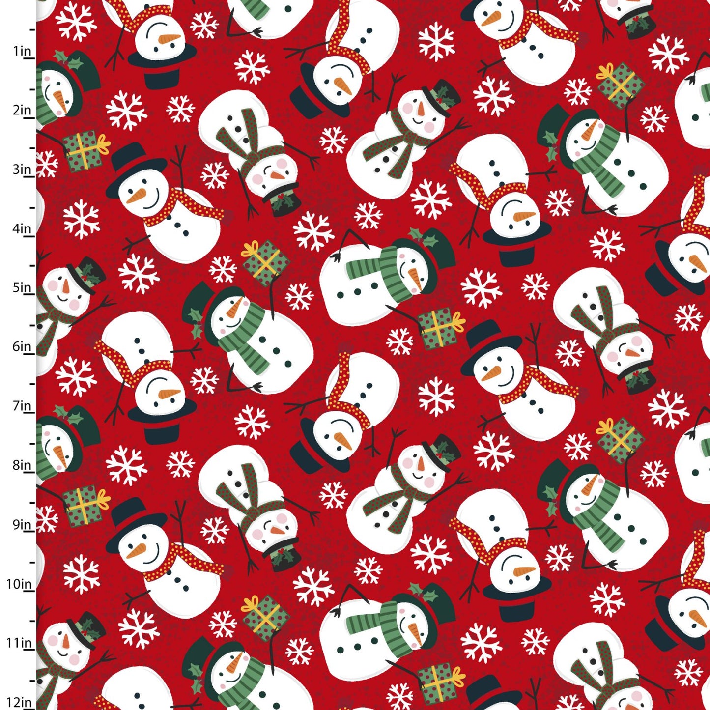 Be Merry Snowman Toss Fabric - By the yard