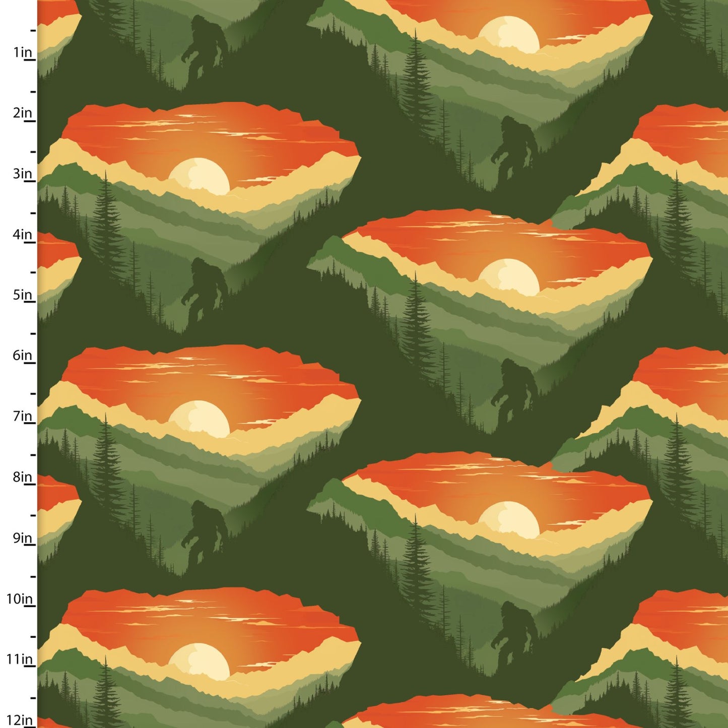 Legendary Loner Mysterious Mountain Fabric - By the yard