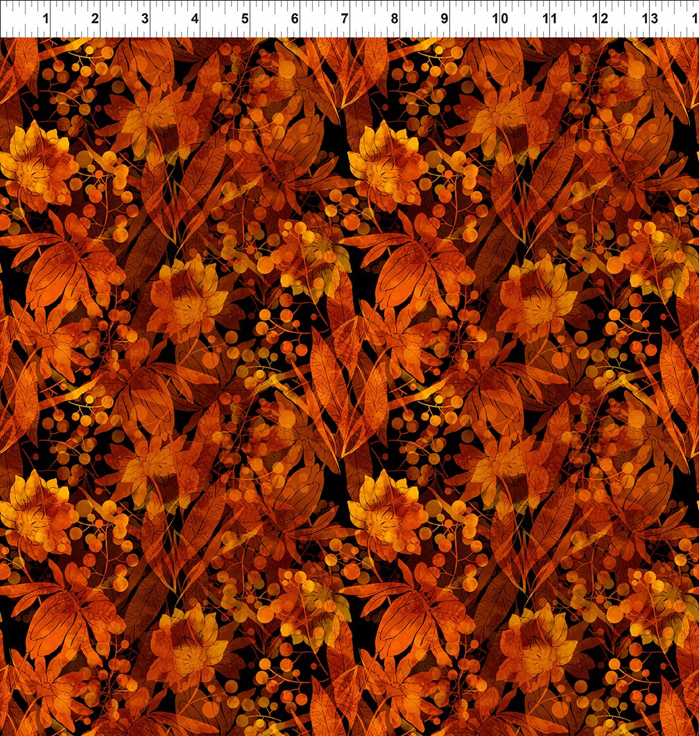 Reflections of Autumn Rust Glorious Fabric - By the yard
