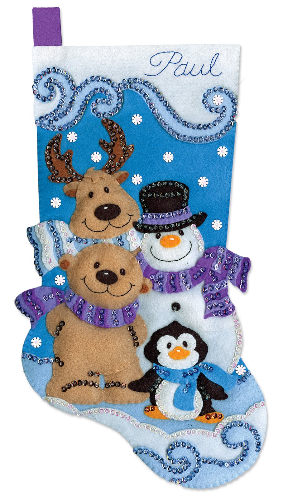 Winter Friends 5260 Felt Applique Stocking Kit