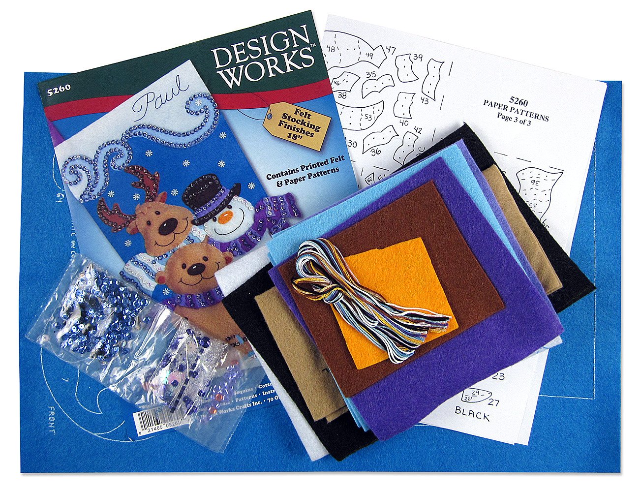 Winter Friends 5260 Felt Applique Stocking Kit
