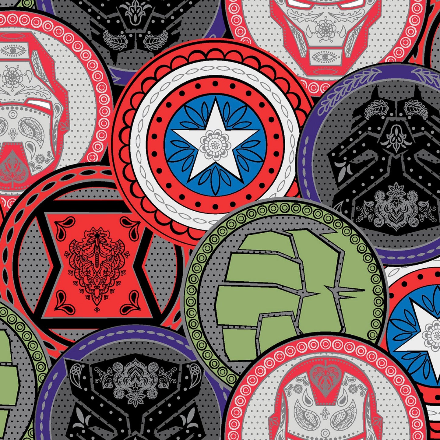 Fat Quarter Marvel Shields