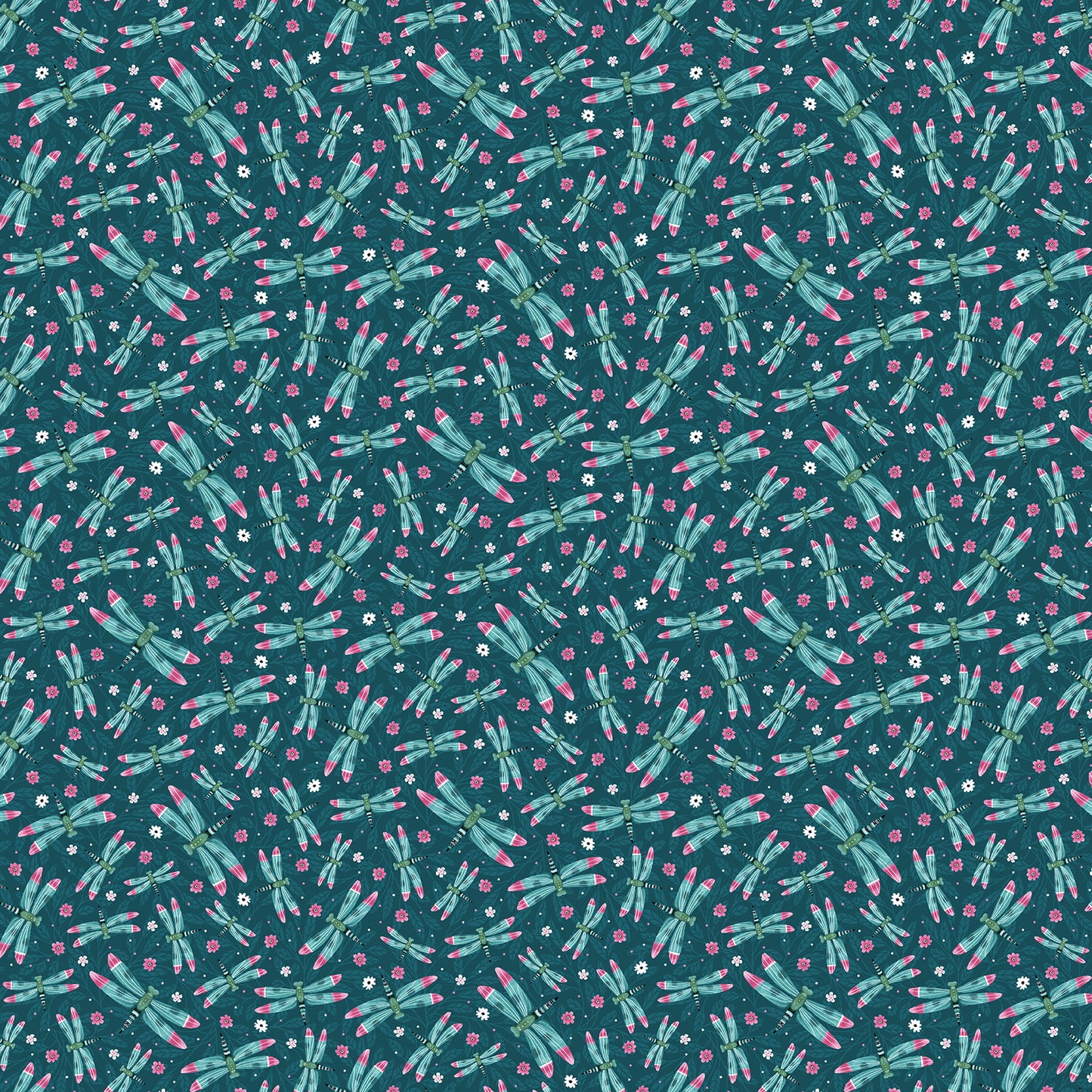 Tropical Menagerie Dragonflies Fabric - By the yard