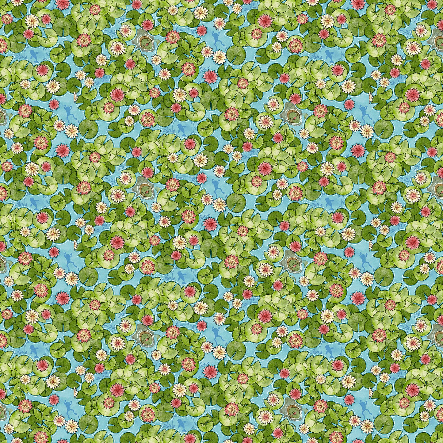 River Romp Lily Pads Allover Fabric - By the yard