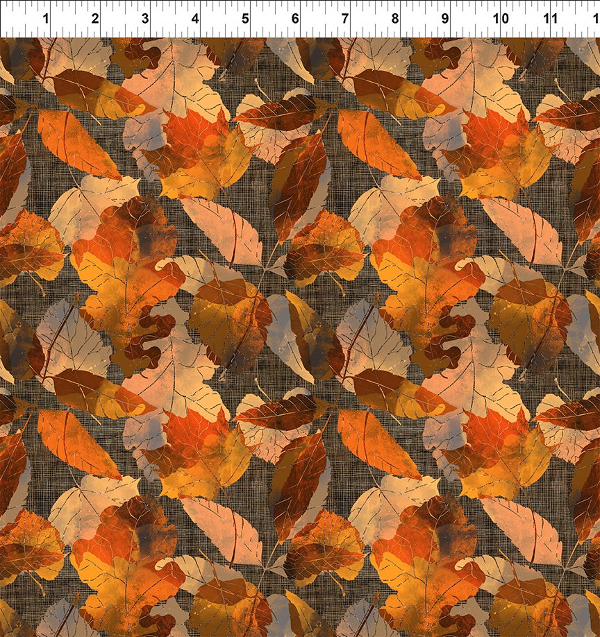 Reflections of Autumn Multi Leaf Weave Fabric - By the yard