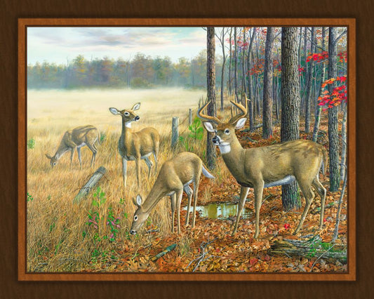 A Brand New Day Deer Fabric Panel