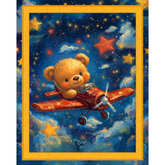 Airplane Teddy Fabric Panel