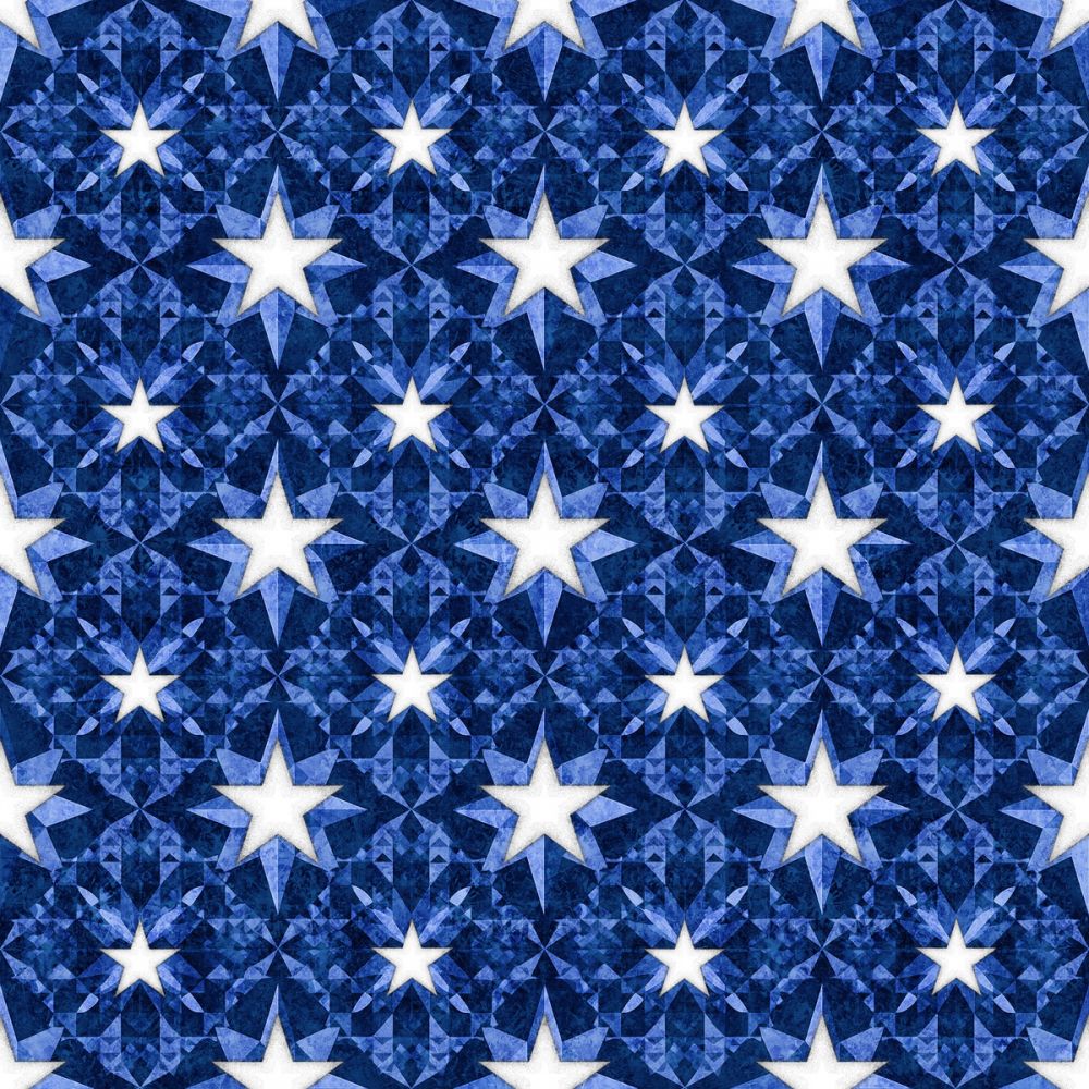 American Freedom Quilty Blue Fabric - By the yard