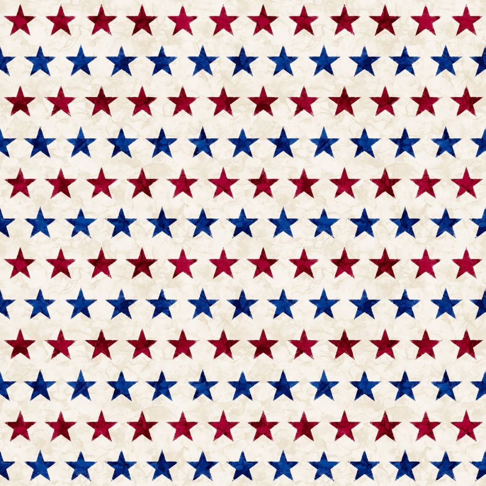 American Freedom Star Row Multi Fabric - By the yard