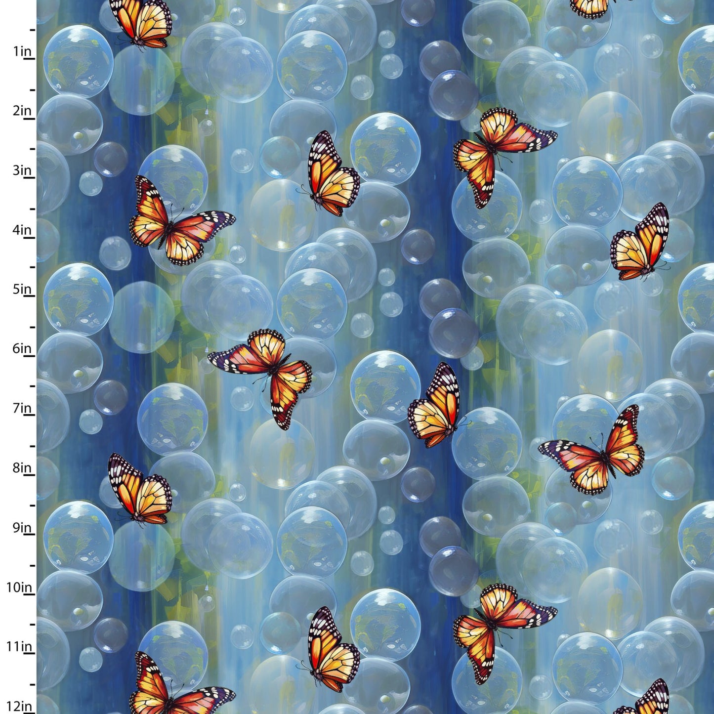 Fur-Ever Friends Butterflies and Bubbles Fabric - By the yard