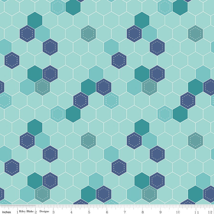 Daisy Fields Honeycomb Scuba Fabric - By the yard