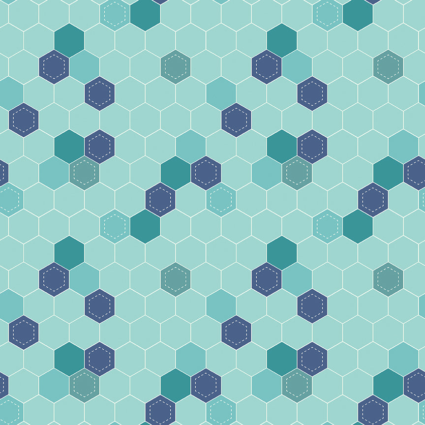 Daisy Fields Honeycomb Scuba Fabric - By the yard