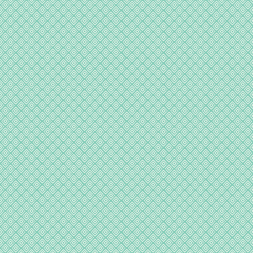 Hello Spring Geometric Seafoam Fabric - By the yard