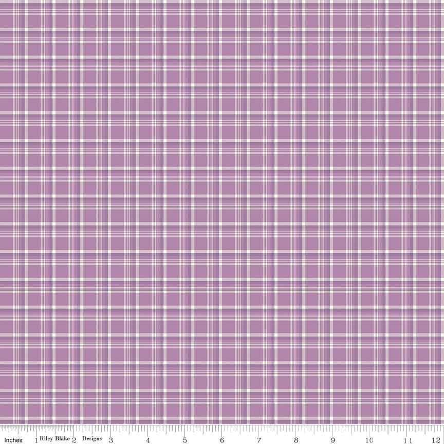 Hello Spring Plaid Lavender Fabric - By the yard