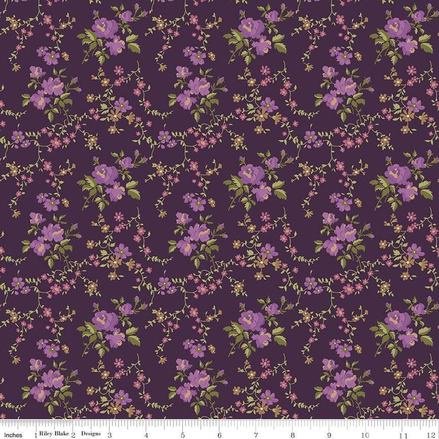 Anne of Green Gables™ Floral Wine Fabric - By the yard