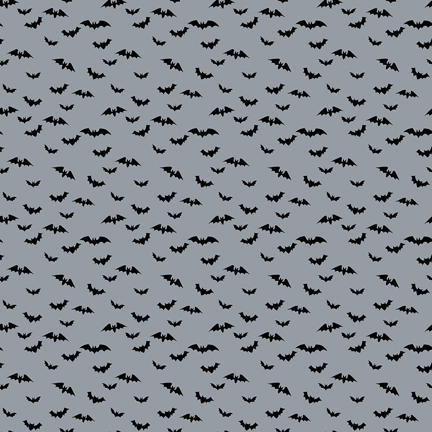 Sophisticated Halloween Bats Fog Fabric - By the yard