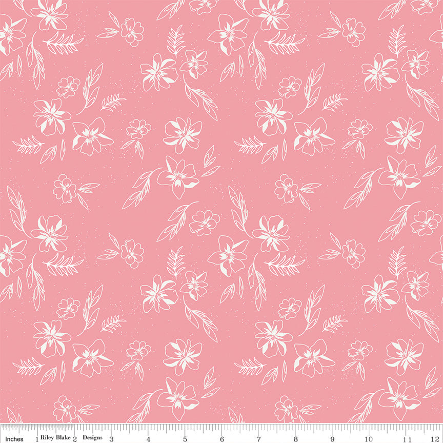 PREORDER Berry Market Sketches Peony Fabric - By the yard