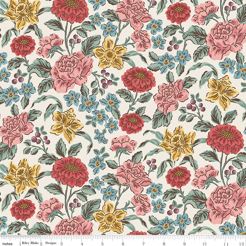 Emma Hartfield Cream Fabric - By the yard
