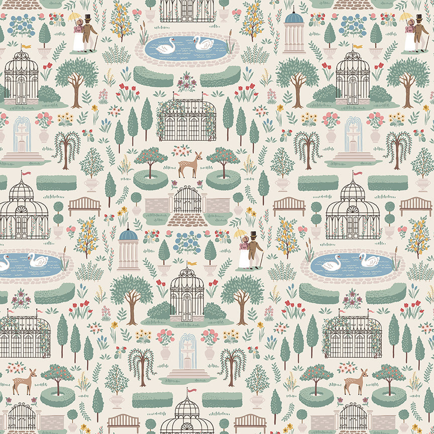 Emma Highbury Cream Fabric - By the yard