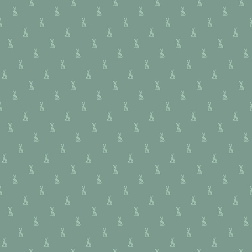 Emma Austen Family Crest Green Fabric - By the yard