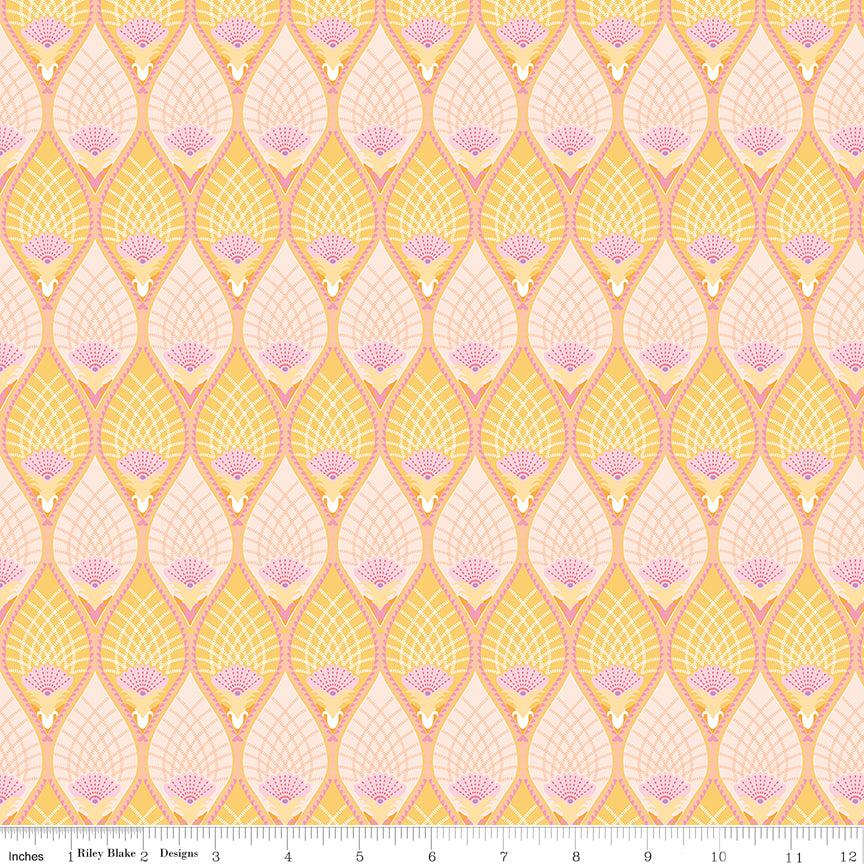 Flourish Pineapple Lemon Fabric - By the yard