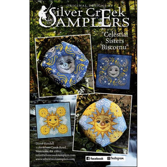 Silver Creek Samplers Celestial Sisters Biscornu Cross stitch Pattern