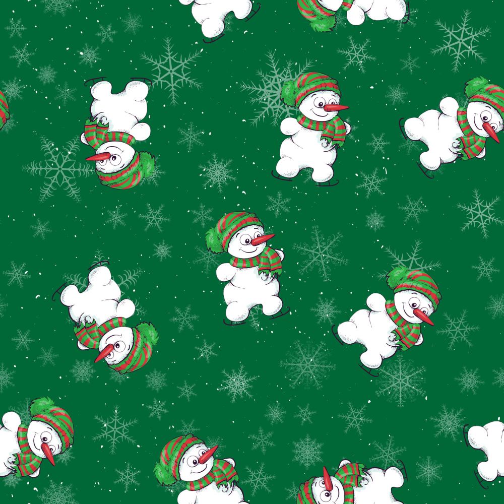 Fat Quarter Christmas Cheerful Snowman