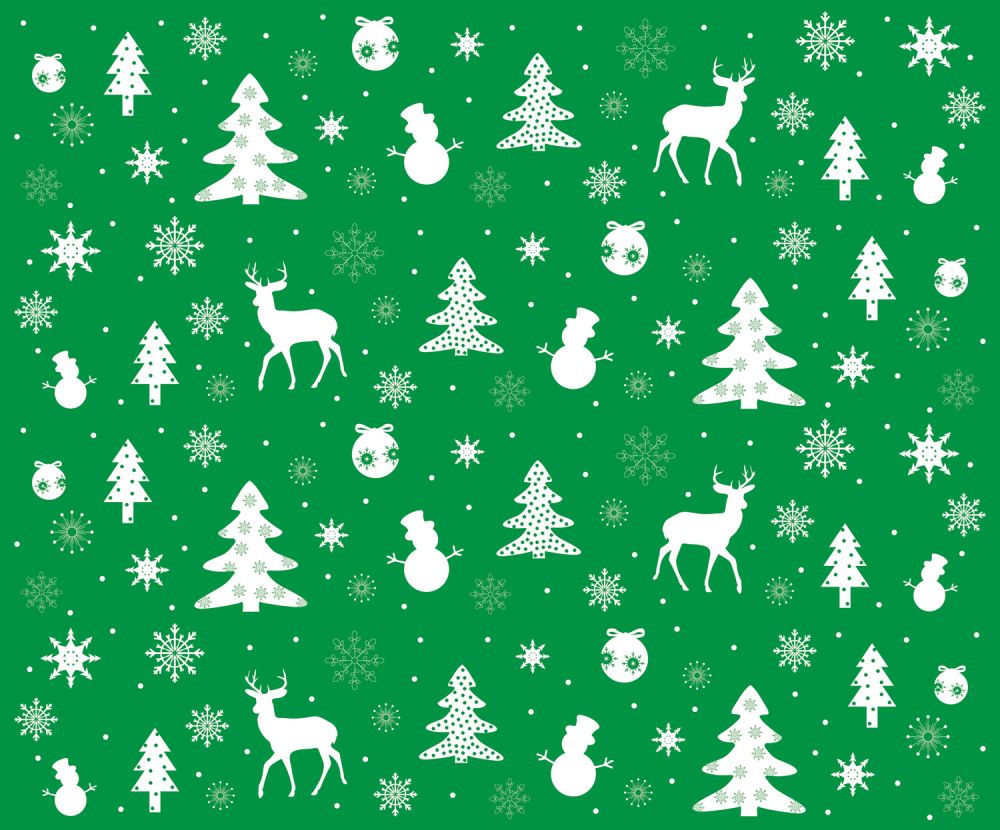 Fat Quarter Christmas Shuffle Green