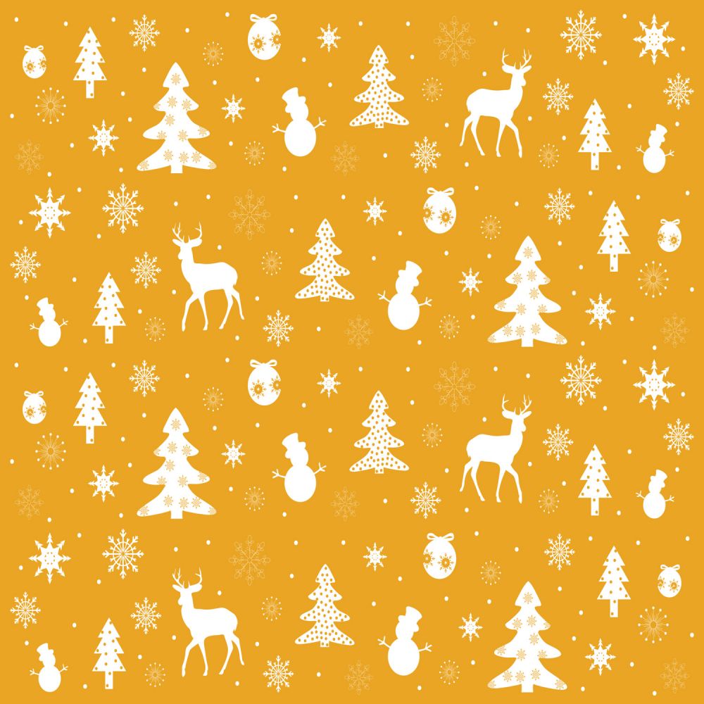 Fat Quarter Christmas Shuffle Yellow
