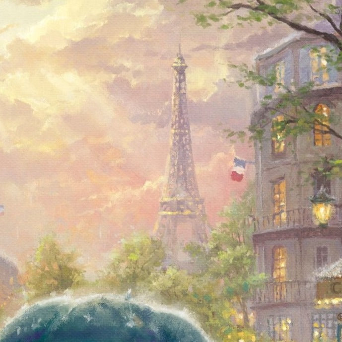 Disney Dreams Mickey & Minnie in Paris Fabric Panel