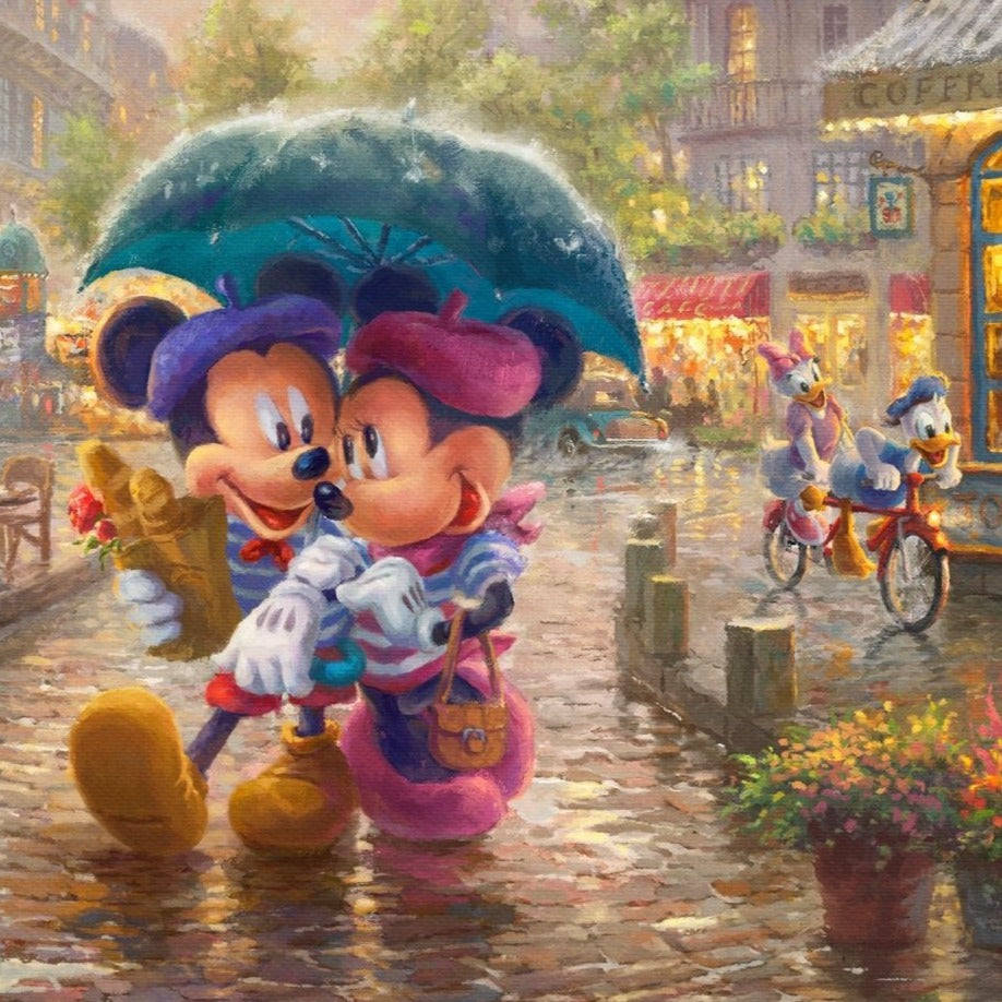 Disney Dreams Mickey & Minnie in Paris Fabric Panel