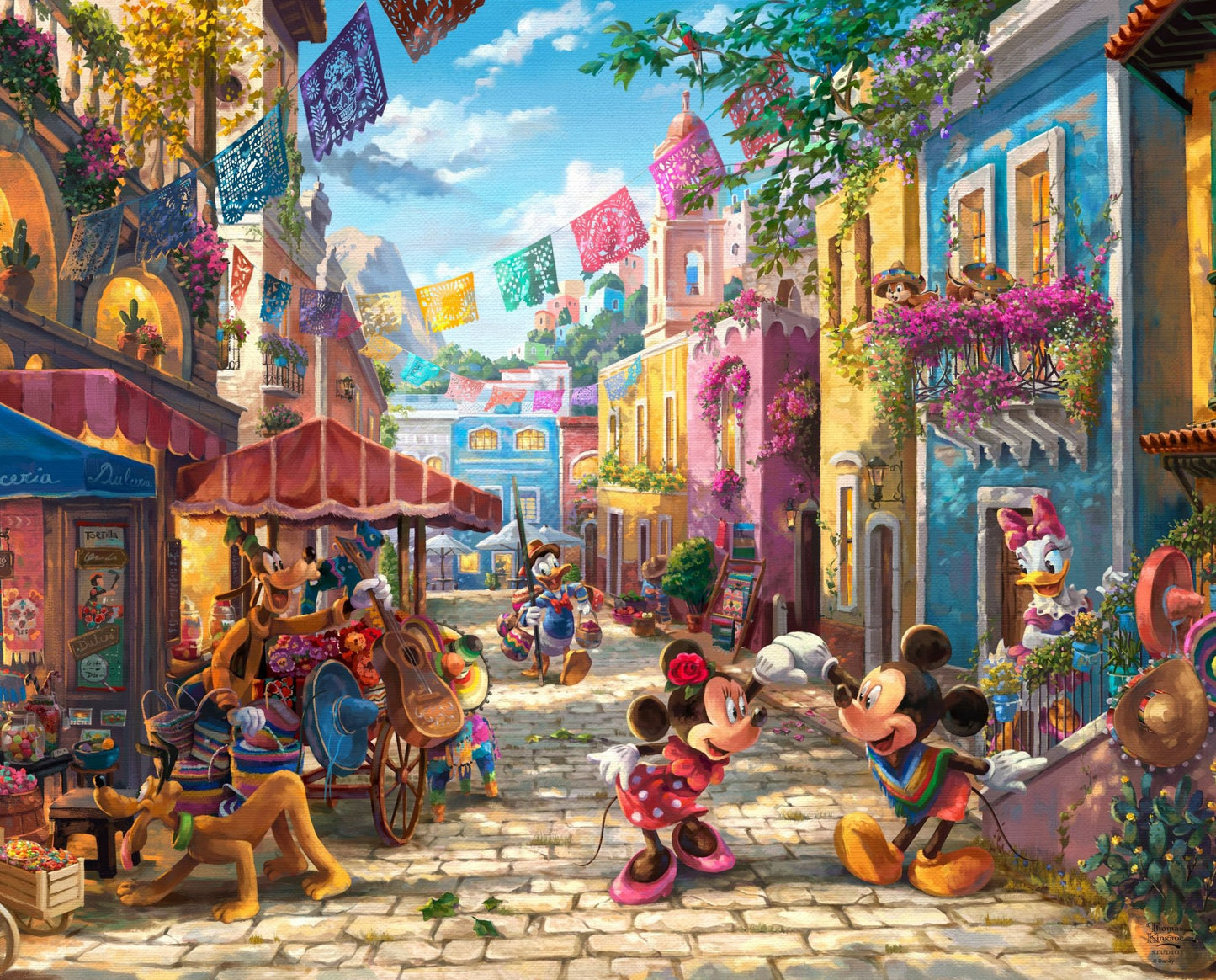 Disney Dreams Mickey & Minnie in Mexico Fabric Panel
