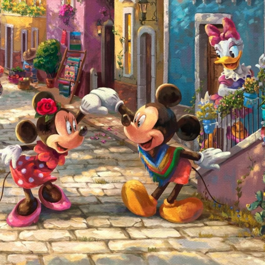 Disney Dreams Mickey & Minnie in Mexico Fabric Panel