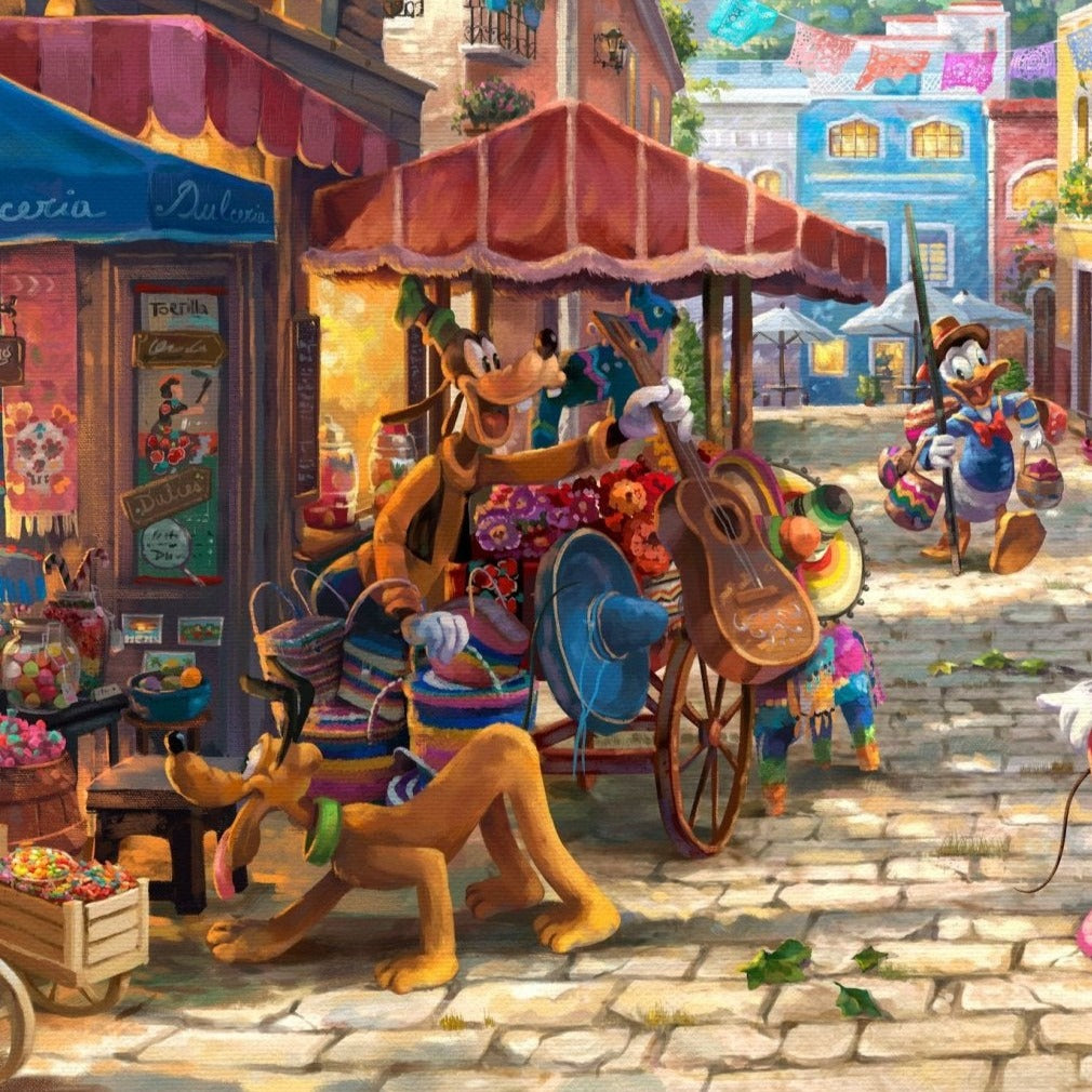 Disney Dreams Mickey & Minnie in Mexico Fabric Panel