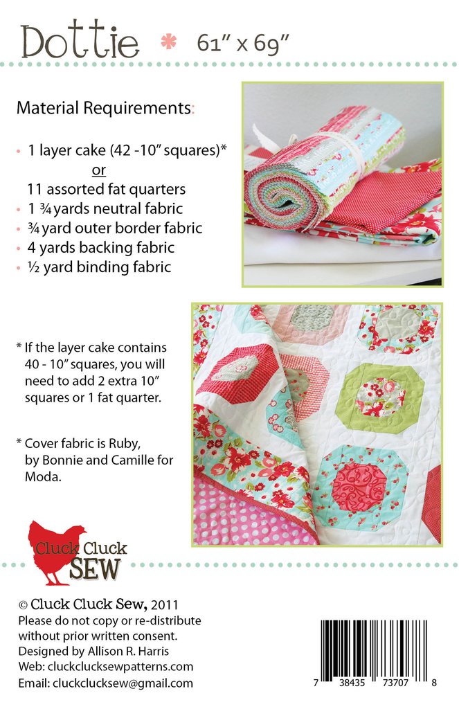 Cluck Cluck Sew Dottie Quilt Pattern