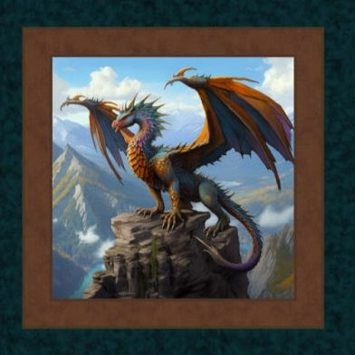 Dragon Kings Pillow Fabric Panel