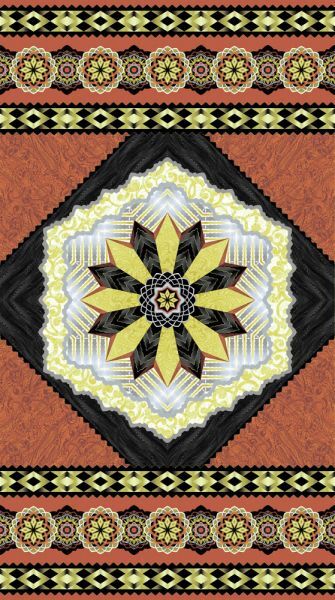 Endeavor Tangerine Black Fabric Panel