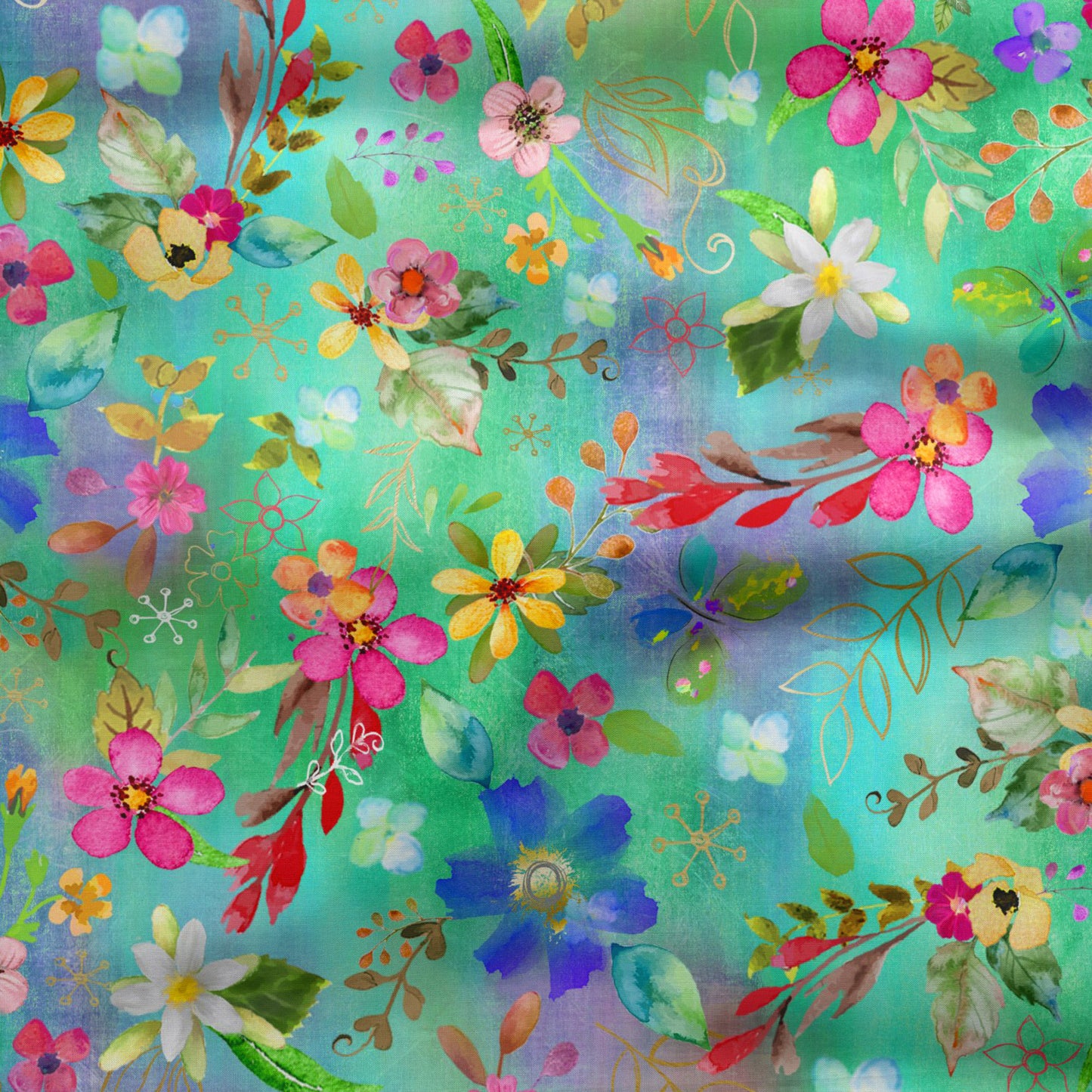 Back to the Farm Floral Fabric - By the yard
