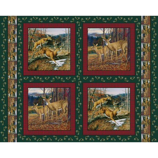 Fall Whitetails Fabric Panel