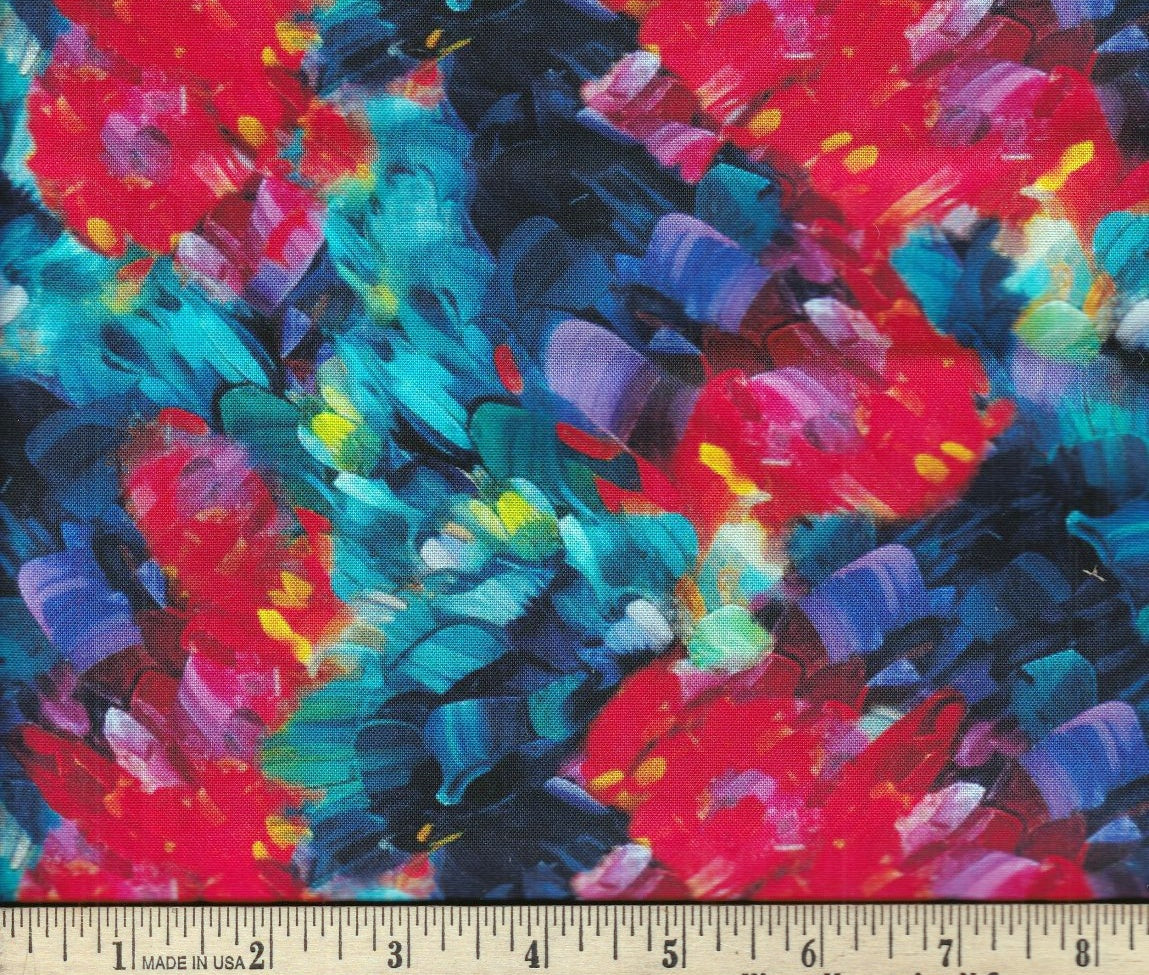 Hummingbird Bouquet Flutter Texture Fabric - By the yard