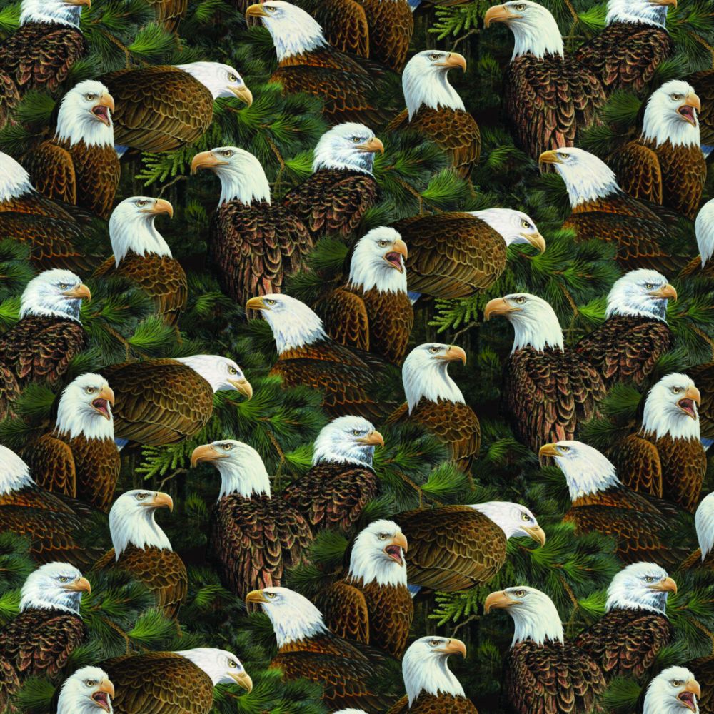 Flying High Eagle Allover Fabric - By the yard