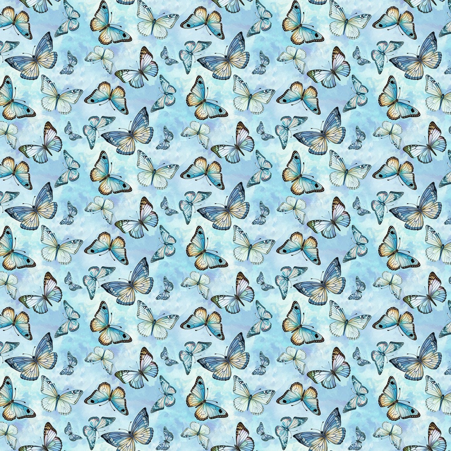 Forest Whisper Flying Butterflies Fabric - By the yard
