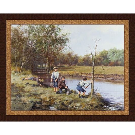 Four For The Catch Fabric Panel