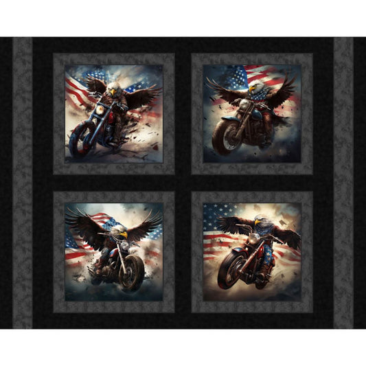 Freedom Eagles Pillow Fabric Panel