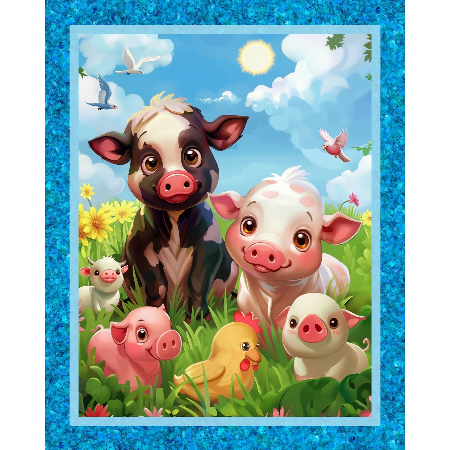 Happy Farm Fabric Panel