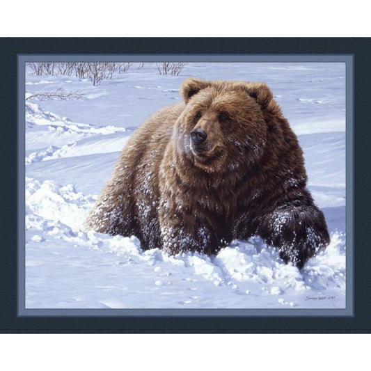 Heavy Going Bear Fabric Panel